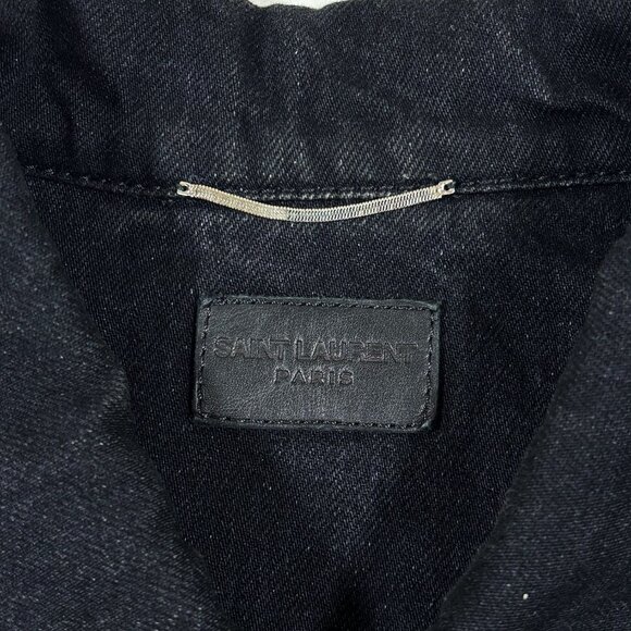 Saint Laurent Classic Denim Jacket Black Size M - Picture 4 of 9